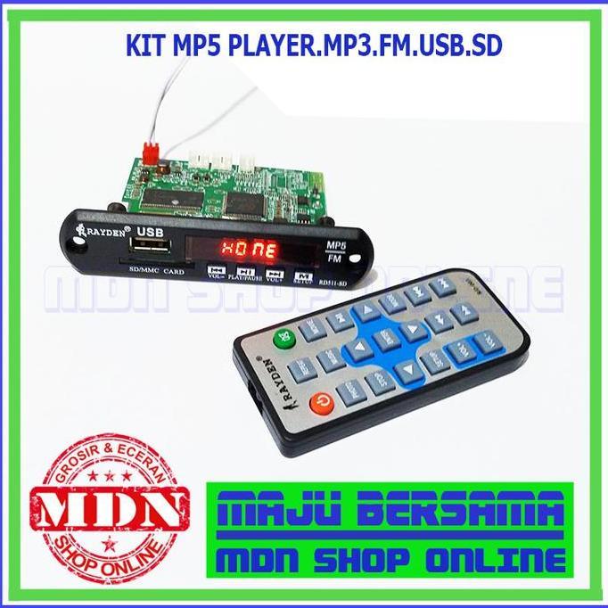 Kit modul mp5 player bluetooth hitam kualitas bagus