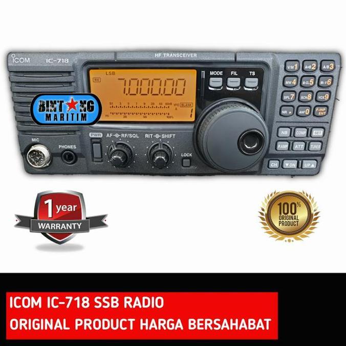 RADIO SSB ICOM IC-718 IC718 HF TRANSCEIVER ORIGINAL GARANSI