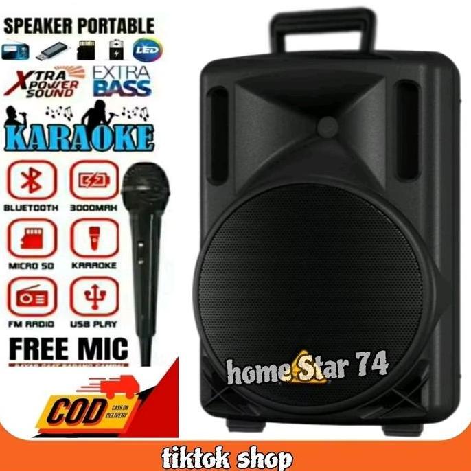 Terlaris Speaker Bluetooth Karaoke Polytron Kimiso Free Mic Karaoke Mp3 Salon Bluetooth Extra Bass S