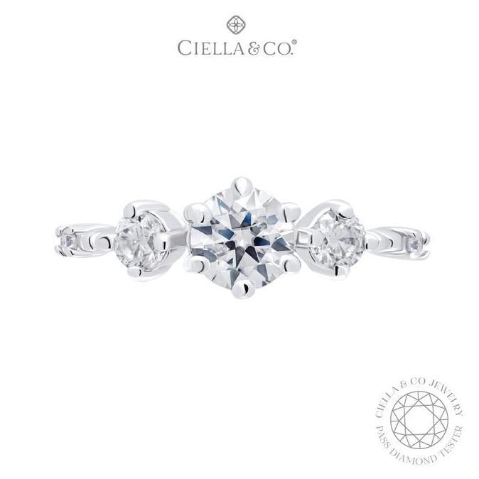 Cincin Tunangan Moissanite - Ciella & Co. Claire Solitaire Ring