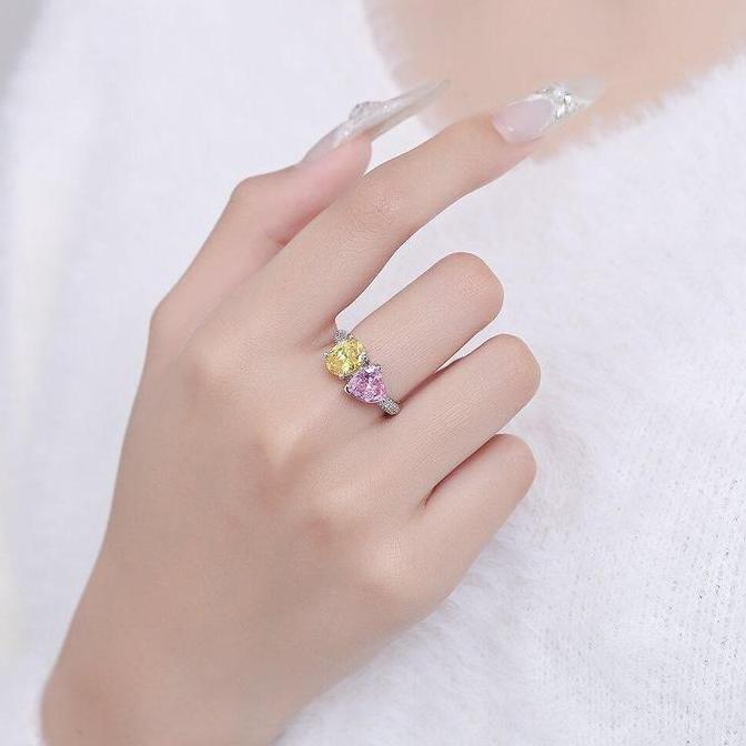 Power Shop C10 Cincin Paket Couple Ring Elegan Cantik Kombo 1 Gram Karat Carat Yang Elegan Wanita Co