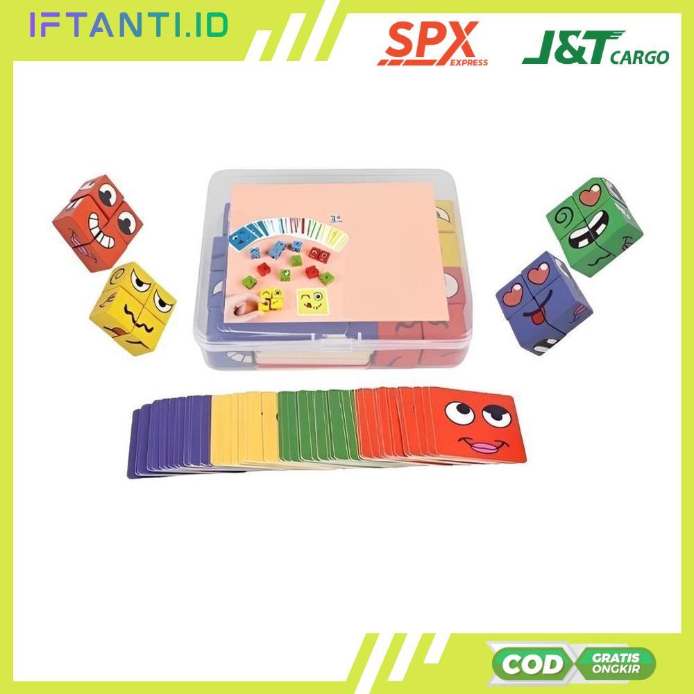 Mainan Dadu Ekspresi Interaktif Multipemain Tebak Ekspresi Wajah Dadu Tebak Bersama Teman - RO30-031