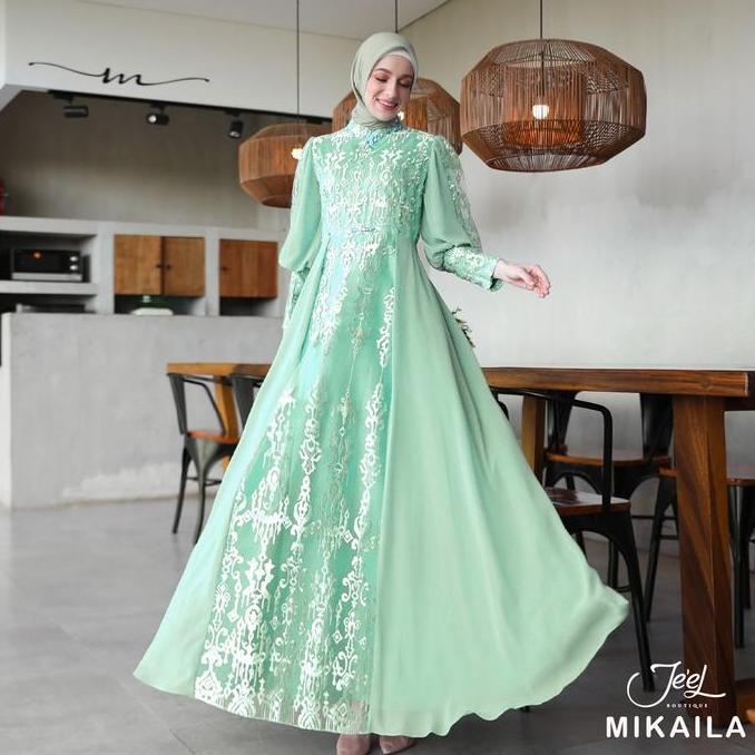 JEEL BOURIQUE | Mikaila Dress  Wanita Modern | Varian Warna Baby Blue, Abu, Coklat, Sage, Mouve, Lil