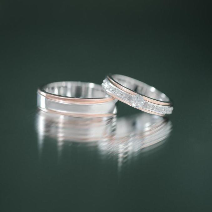 [PO 15 Hari] Spilla Jewelry Cincin Nikah Tunangan Couple Perak ZK-25 Custom Nama dan Custom Size