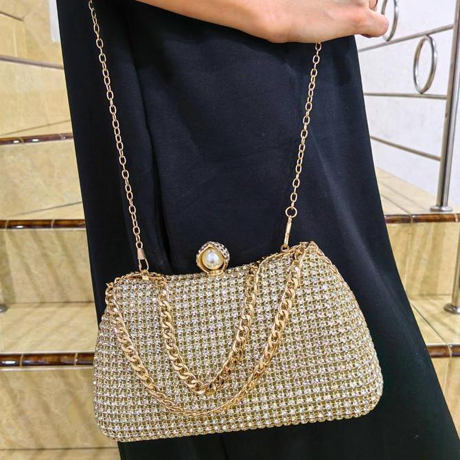 Tas Kondangan Wanita Elegan Tas Pesta Kristal Mewah Elegan Tas Cantik Pesta Kondangan Import Kekinia