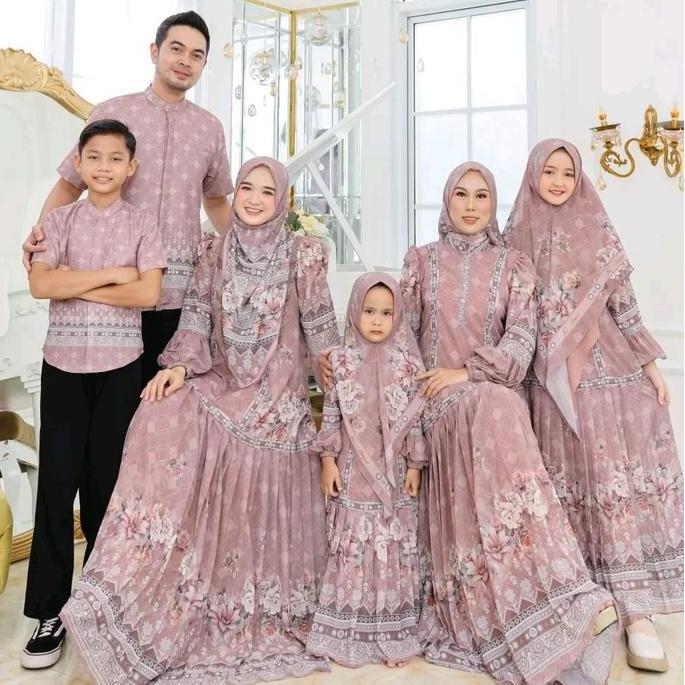 Gamis Couple Family Terbaru Inayah Family By Ac Original / Gamis Syar'i Ibu Dan Anak / Couple Family