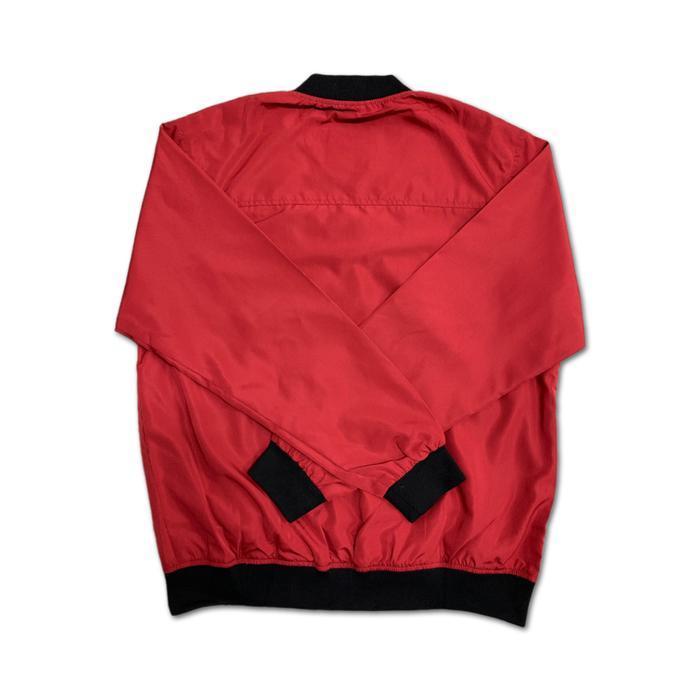 D&F Jaket Bomber Pria Unisex Parasut - Merah Termurah Best Quality 100% Original