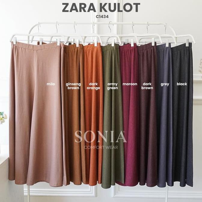 Zara Kulot C1434 Celana Jeans Denim Kulot Payung Lebar Hh Waisted Premium Best Seller Nyaman Stretch