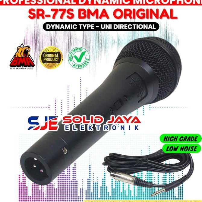 Mic Microphone Bma Sr77 Sr77S Sr-77S Dynamic Kabel Cable Sr77S Sr 77S Sr-77S Sr-77 Sr 77 Vokal Vocal