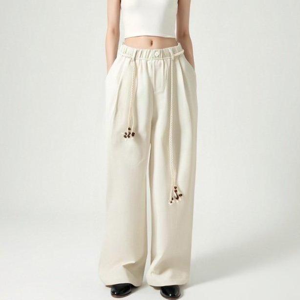 Accessible Luxuryready Sto Cozy White Sweatpants With Button 101 Sporty Long Pants Celana Panjang Ku