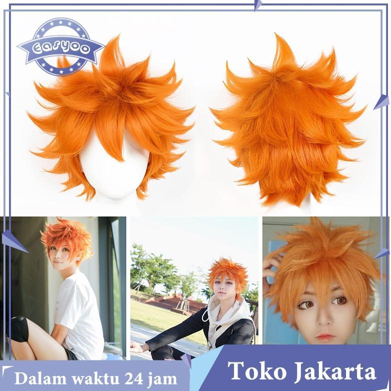 Wig Haikyuu Anime Cosplay Rambut Palsu Hinata Shoyo Promo