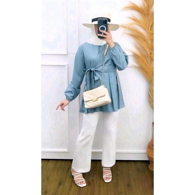 Blouse Couple Mom And Kids Mida Baju Blouse  Ibu Dan Anak Umur 0-13 Tahun Ukuran S M L XL XXL XXXL 5