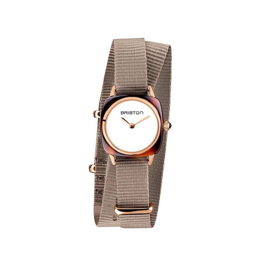 Jam Tangan Wanita Briston Lady Acetate HM White Dial Rose Gold