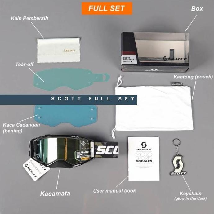 KACAMATA HELM / GOGGLE SCOTT / TRAIL / DOWNHILL /MOTOCROSS Promo Premium