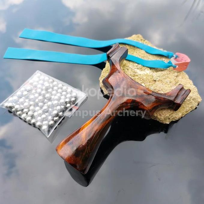 Original Ketapel Gd-O Ttf Kayu Sonokeling Slingshot Ttf Kode 1264