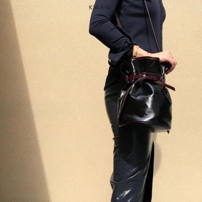 Kwani Celeb Patent Bucket Bag Shoulder