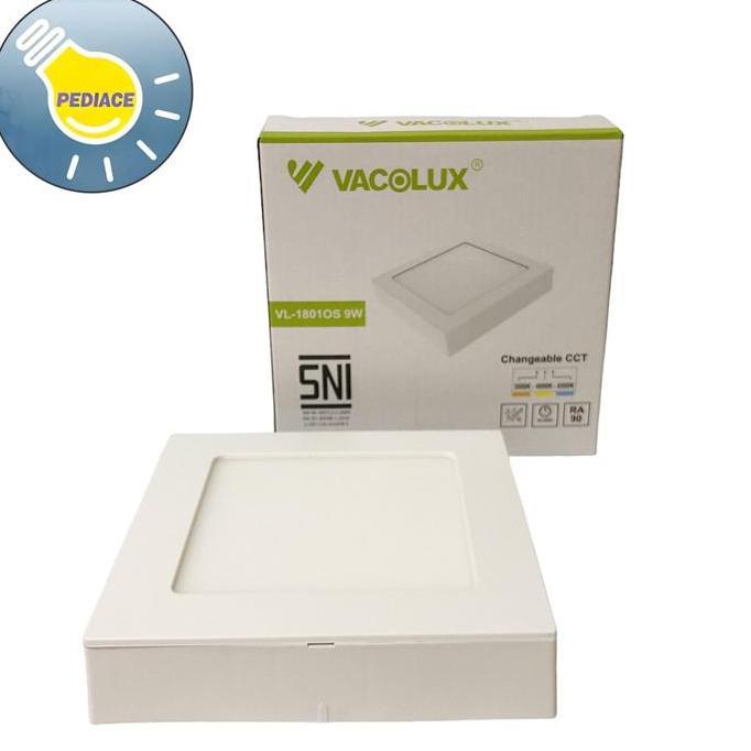 Lampu LED Panel Light 9W VACOLUX Kotak Tempel / Outbow Changeable CCT