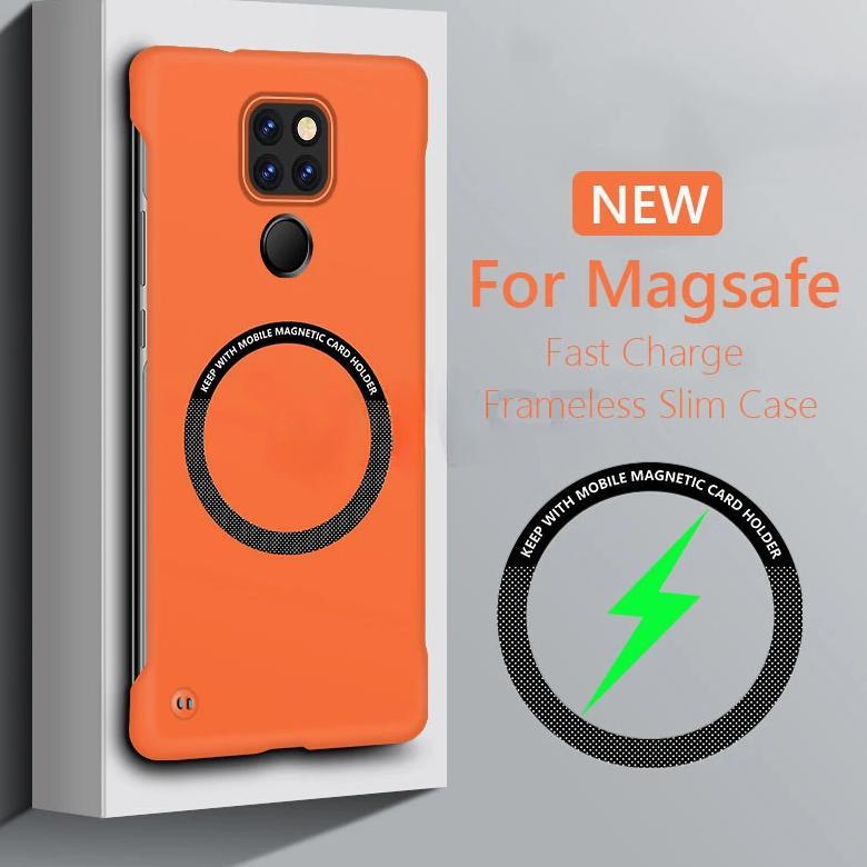 Luxury Frameless Magnetic For Magsafe Slim Case For Huawei Mate 60 50 30 20 40 Pro Mate 20 Pro Wirel