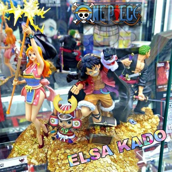 Figure One Piece Luffy Chopper Zoro Nami WT100 Daikaizoku Hyakkei Coin