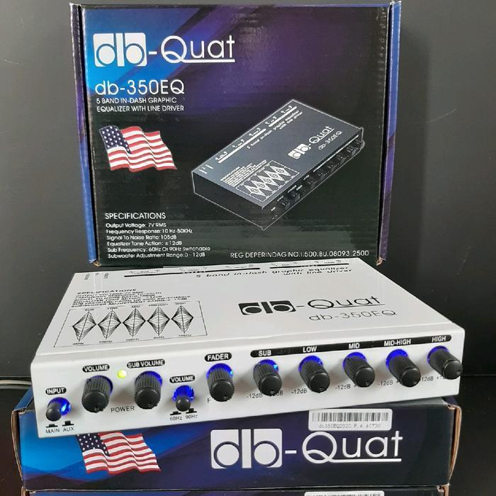 Parametrik Audio Mobil Equalizer Pre Amp Db Quat 350 Eq Original Dan Terpercaya