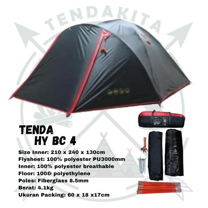 Spesial Tenda Lwy Compass 4P Double Layer Frame Fiber | Tenda Elite 4P Dome | Tenda Gunung | Tendaki