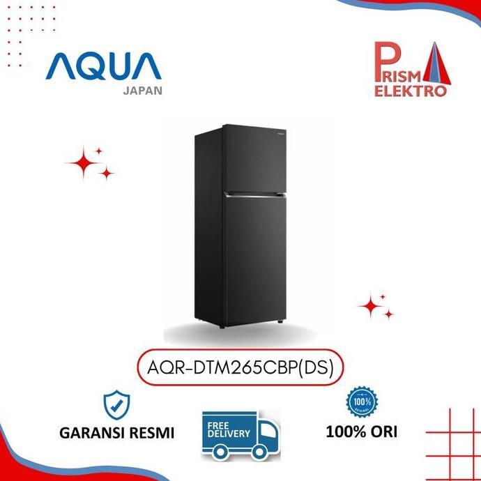 Kulkas Aqua AQR-D261(DS) Free Ongkir Jabodetabek 2 Pintu Dark Silver