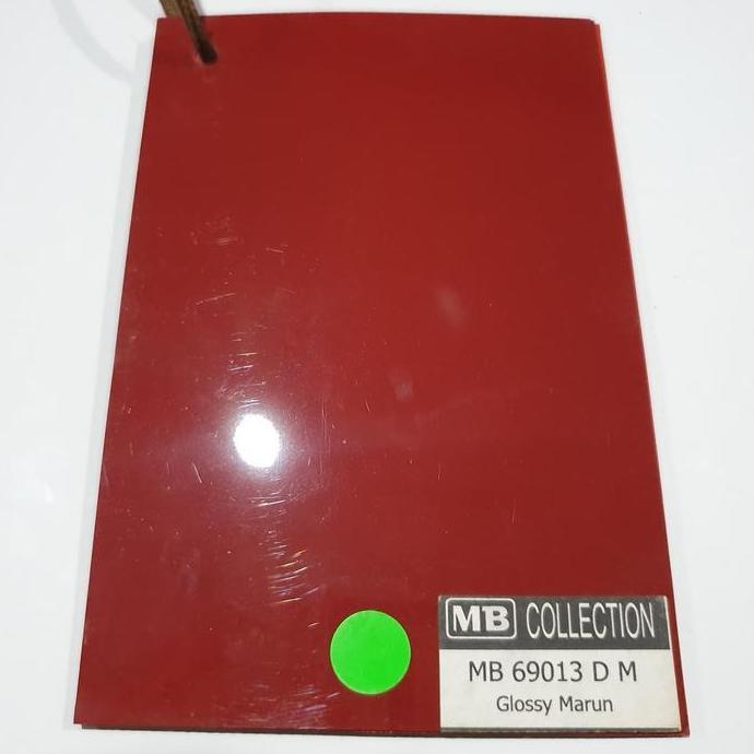 Promo AICA HPL AICA MB 69013 DM - GLOSSY MAROON MERAH MARUN - SOLID GLOSS Diskon