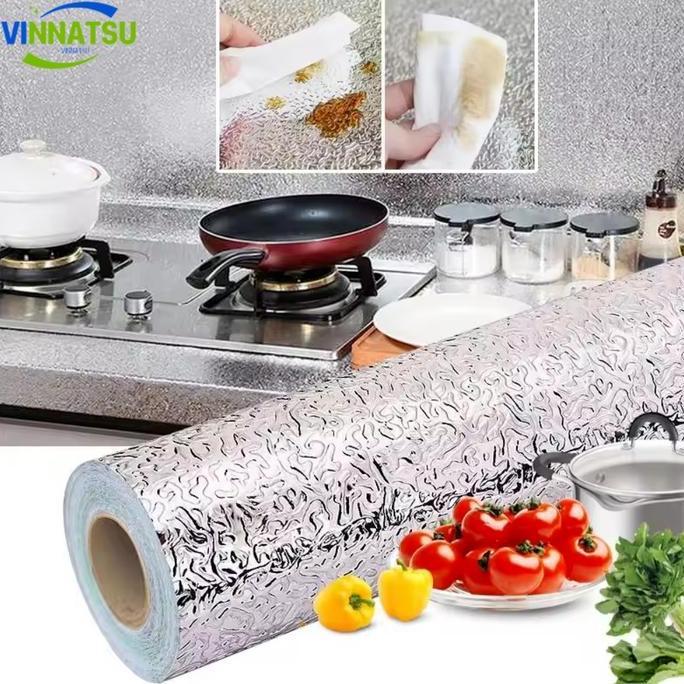 Promo Stiker Dinding Anti Minyak Aluminium Foil Untuk Kompor/Stiker Aluminium Foil Tahan Api/Tahan A