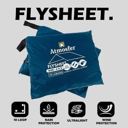 Spesial Flysheet Atmosfer 19 Loop - Flysheet Waterproof - Flysheet Anti Air - Flysheet Tenda - Lapis