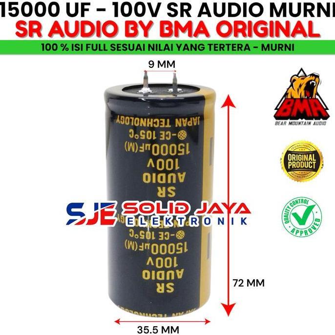 Terpercayamutu- Capasitor Elco Sr Audio 15000 Uf 100 V Elko 15000Uf 100V Mikro Asli