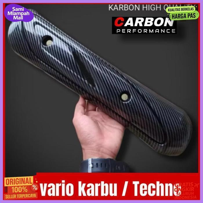 Diskon Radiator Carbon Vario Karbu Tutup Knalpot Vario Karbu Carbon Cover Radiator Vario Karburator 