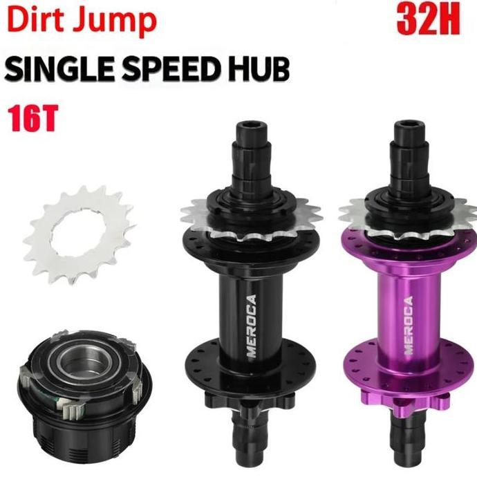 Meroca Hub Freehub Single Speed Disc Brake 32 Hole 16T 5 Bearing Hub Sepeda Bmx Dirt Jump Fixie Prom