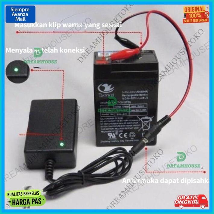 Berkualitas Asli Aki 6V 4.5Ah Battery Lampu Emergency/ Aki Kering Sprayer Elektrikaki Kering 6 Volt 