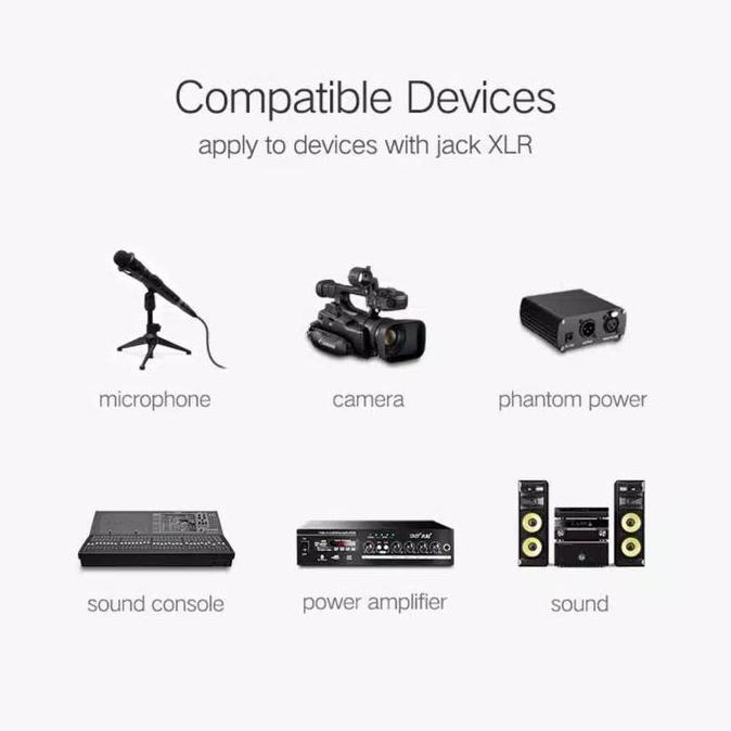 Terpercayamutu- Ugreen Xlr Microphone Karaoke Ampli - Ugreen Kabel Xlr Audio Camera