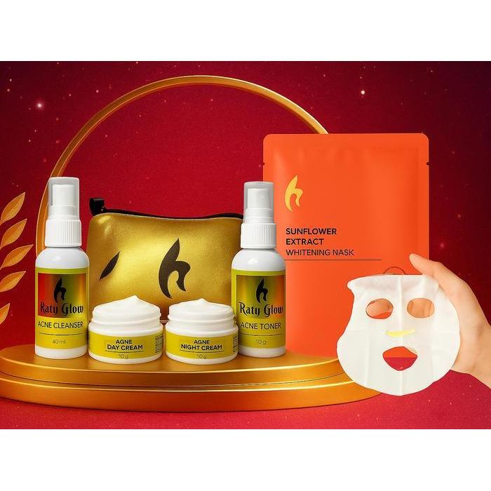 Paket Skincare Ratu Glow Ll Ekonomis Acne Series Ed 2026+ Masker Wajah 1 Pcs
