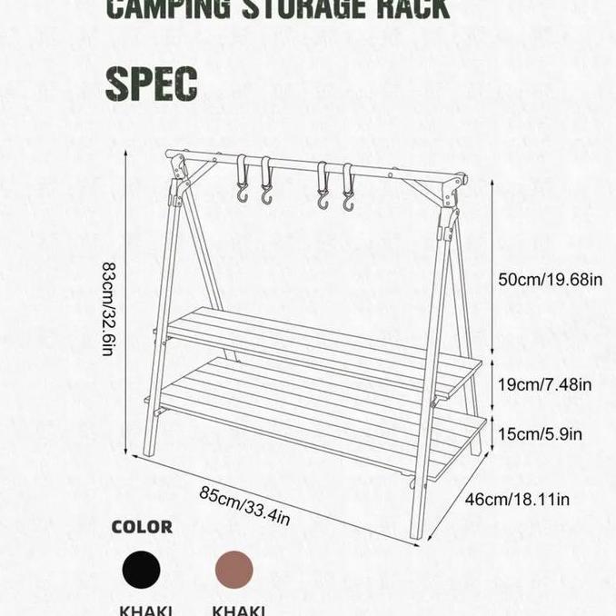 Diskon Cls Camping Triangle Storage Rack Rak Susun Camping Outdoor