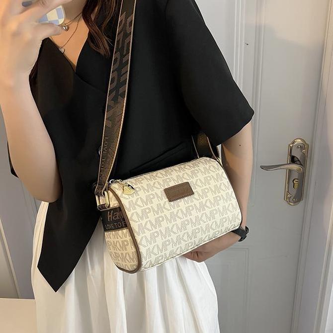 (COD) tas wanita selempang boston import murah handbag fashion tali bahu lebar