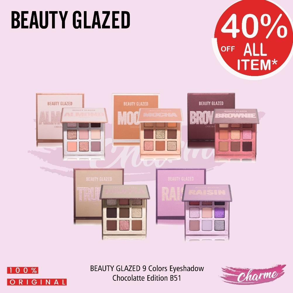 Beauty Glazed 9 Colors Warna Eyeshadow Planet Edition B51 B 51 Mars Peach Almond saturn mocca truffl