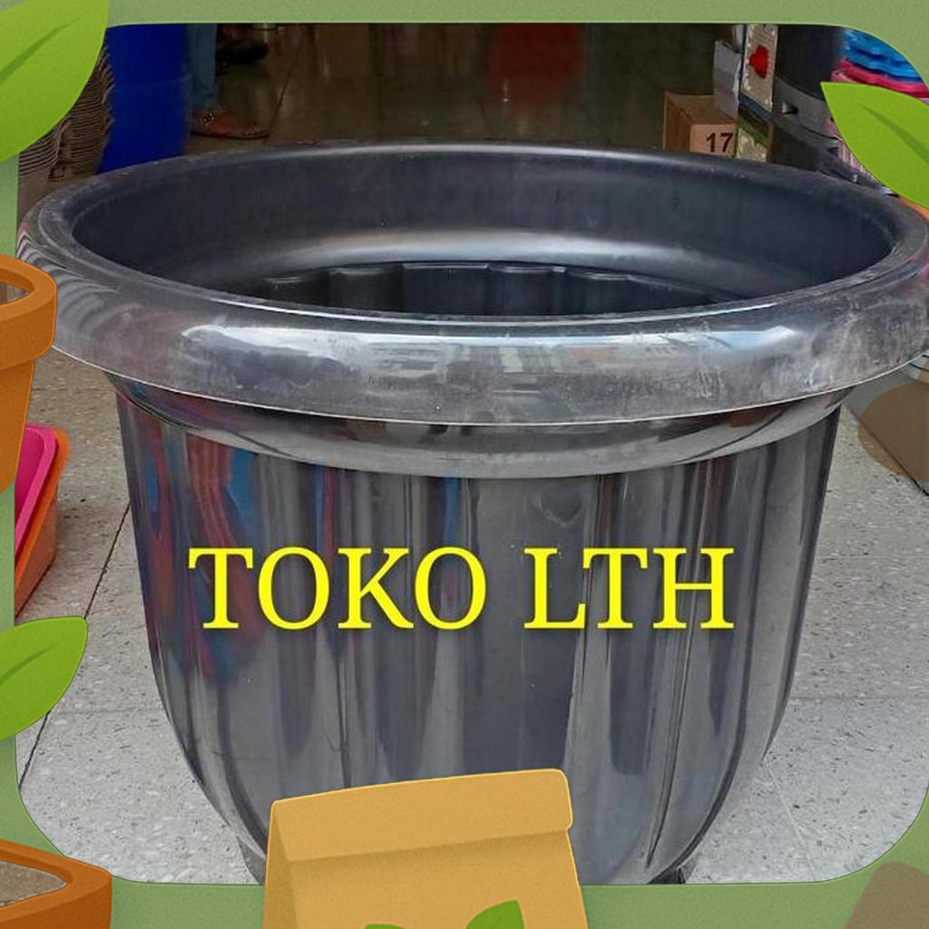 Pot Hitam 60 Cm Ebony Plastik / Pot Bunga / Pot Tanaman