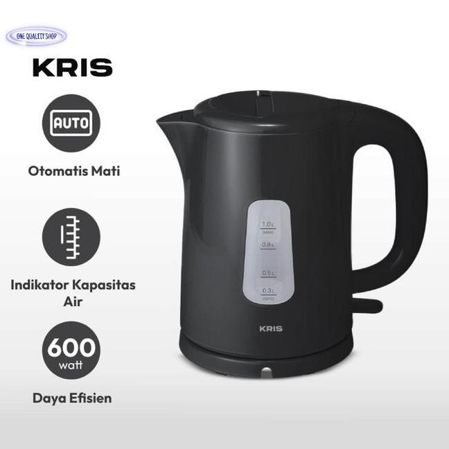 Kris Water Kettle Teko Listrik 1 Ltr 600W Teko Listrik Abuputih