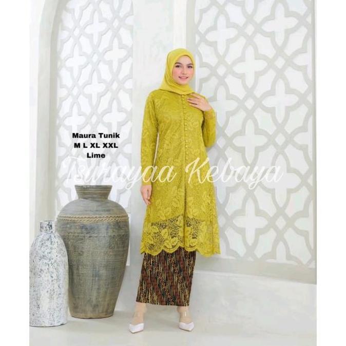 Kebaya Tunik Kancing Brokat/ Tunik Busui Kancing/ Kebaya Busui/ Kebaya Modern/ Kebaya Kondangan Baju