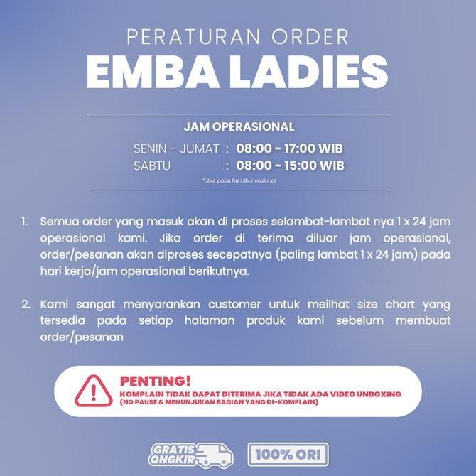 Emba Ladies - CL Celana Panjang Jeans Wanita Casual Lht BLue