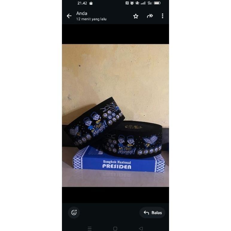 Peci Iming Peci Haji Peci Hitam Pekat  Kopeah Songkok Anak Dan Dewasa Polosan Sablon Dan Bodril Terl