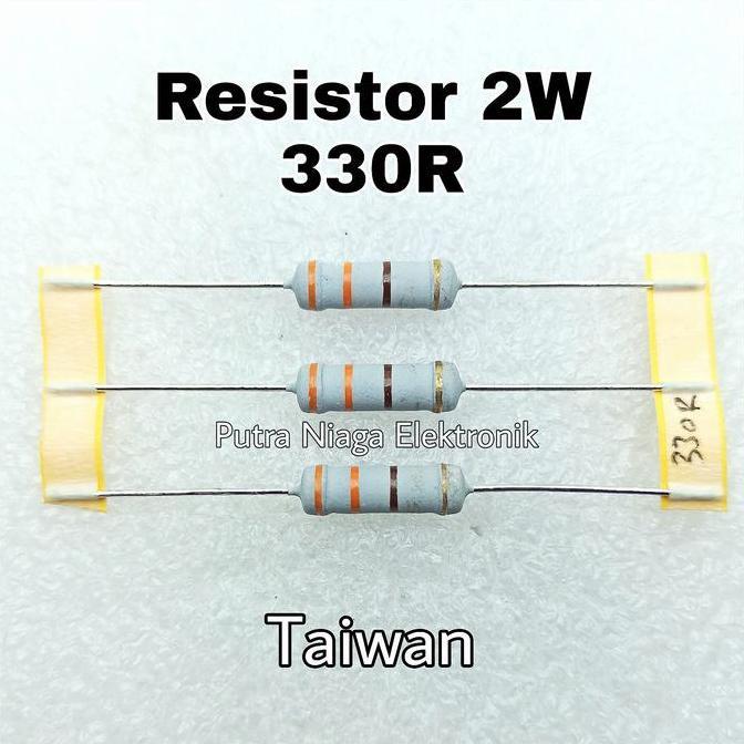 Baru (10) Resistor 330R 2W Taiwan 330ohm 2Watt 330 ohm 2 Watt putran1a Ayo Order