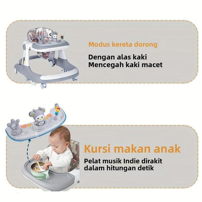 [Cod]Baby Walker Lipat Untuk Belajar Berjalan - Roda Bayi Kereta Bayi Toys Anak-Anak Children Babywa