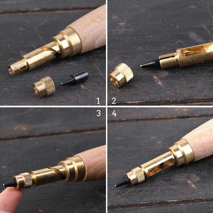 Alat Pembolong Tali Pinggang Sabuk / Lubang Tas 6 Tip 1.5-4Mm - Mu0179