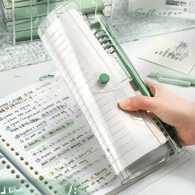 Surf_magandir - Binder Notebook A5/B5 Spiral Warna Pastel Soft Cover 6 Lembar Catatan Aesthetic