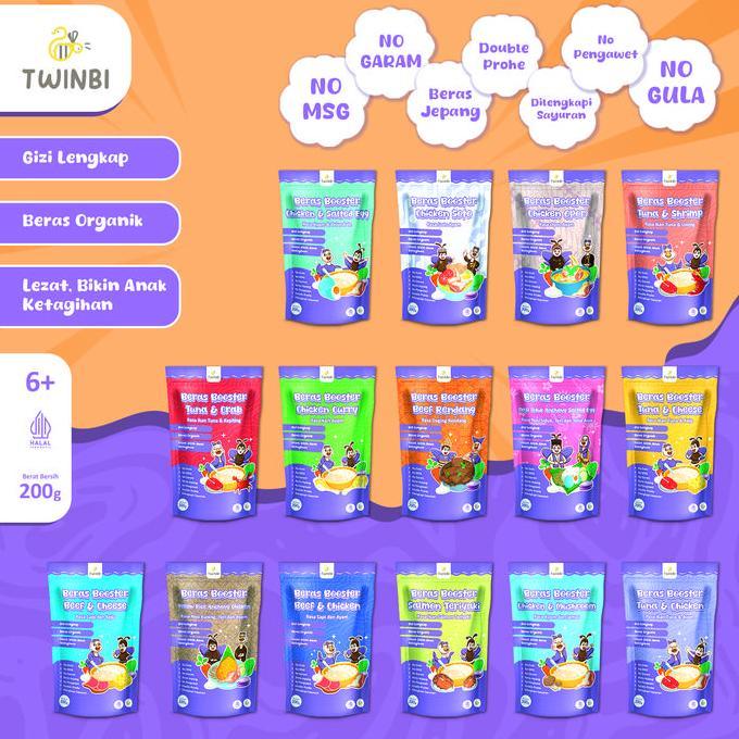 Twinbi Maskit BB Booster Rice Beras Instan MPASI Double Protein No MSG