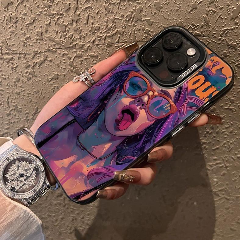 CUCI GUDANG ZAO012CYK GADIS HIP-HOP CASE HP IPHONE 11 12 13 14 15 16 PRO PROMAX CASING UNTUK CASE IP