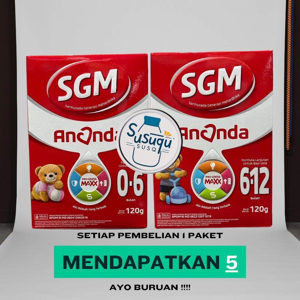 Sgm Ananda Isi 5 Kemasan 120Gr 0-6 Dan 6-12 Bulan Susu Formula Pertumbuhan Bayi